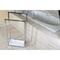 Kingston Brass Pedestal 2-Tier Steel Construction Towel Rack W/ Wooden Case, Chrome SCC8261 - alternate 2